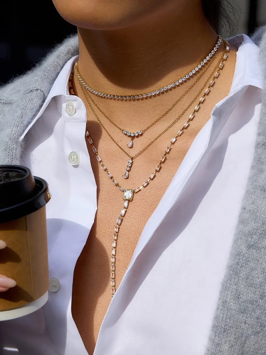 TWINKLE CZ NECK SET