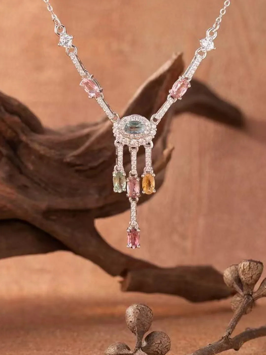 TOURMALINE SILVER NECKLACE