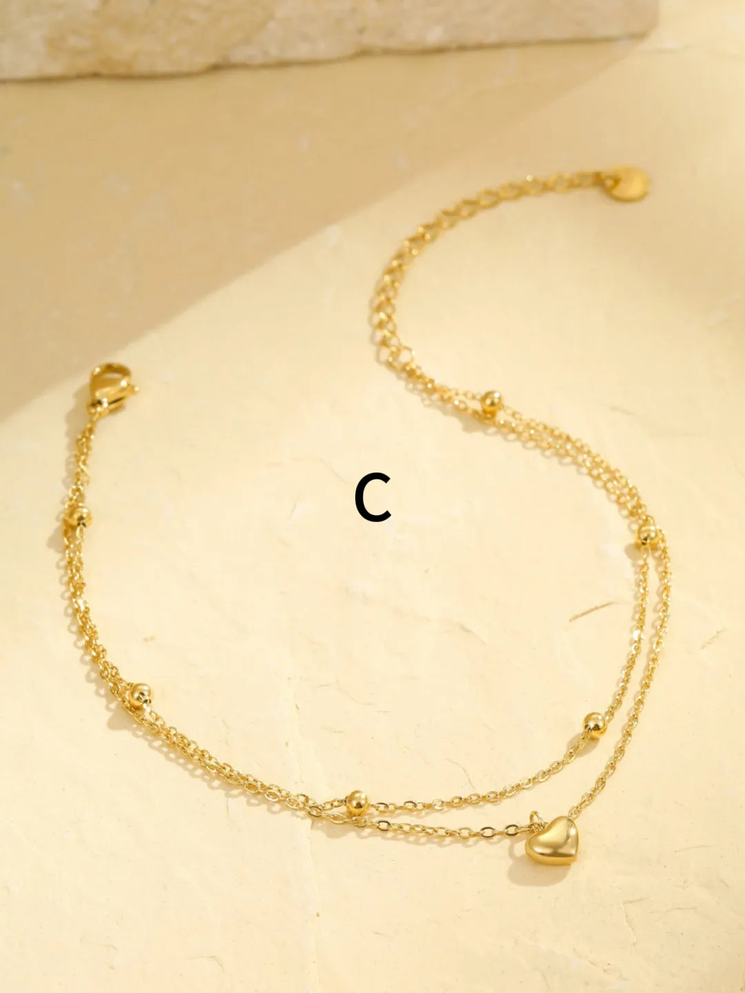LAYERED HEART ANKLET