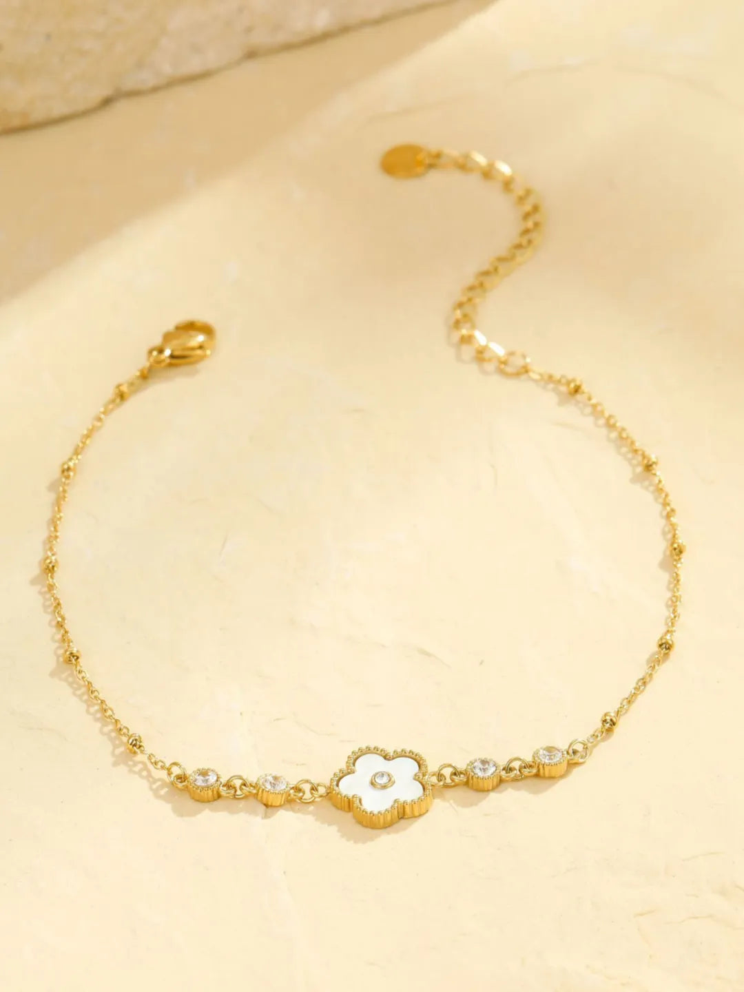 FLORAL ZIRCON ANKLET