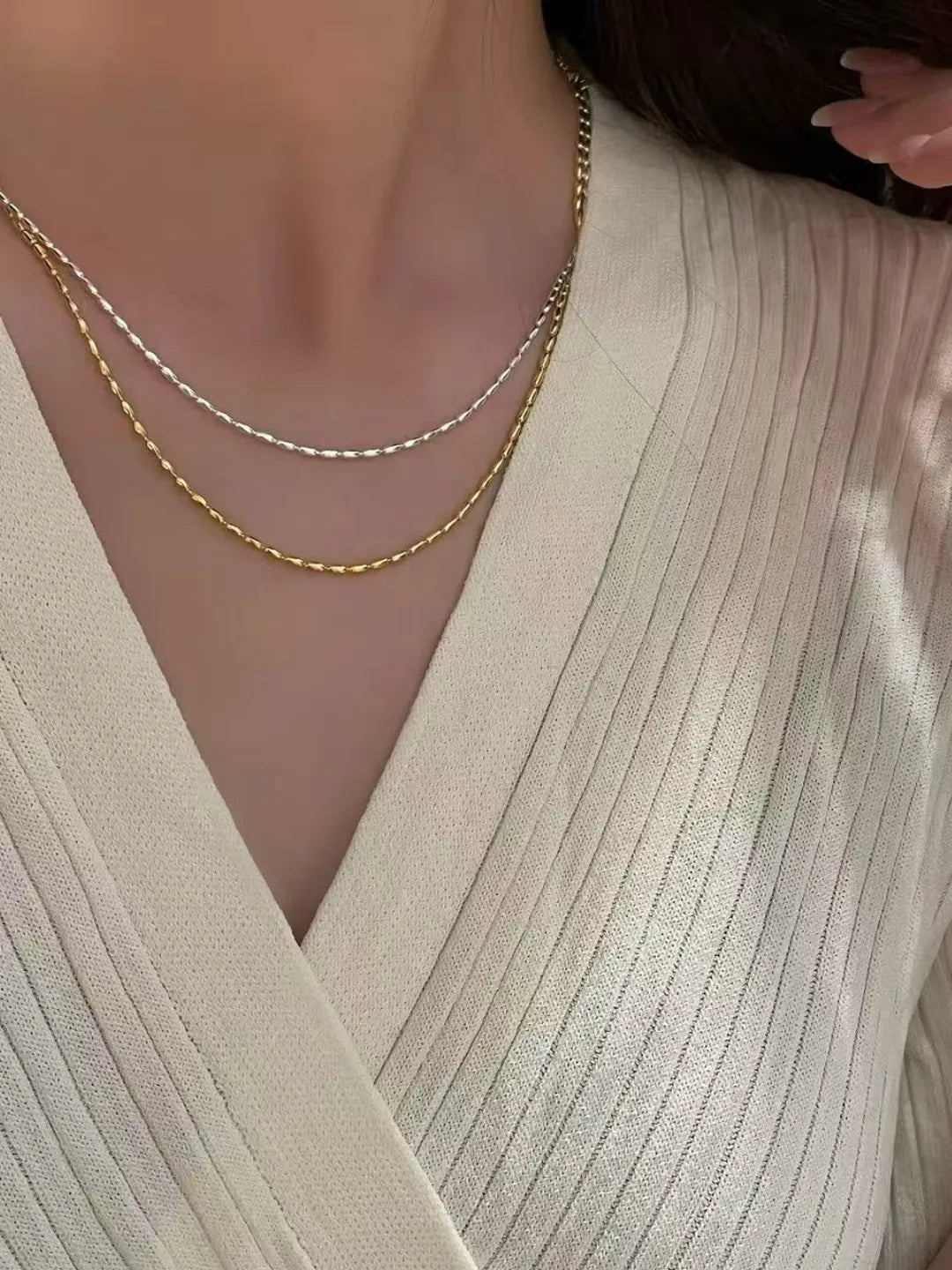 OLIVE BEAD CHAIN