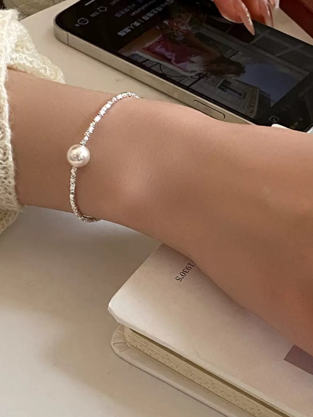 SILVER PEARL SET