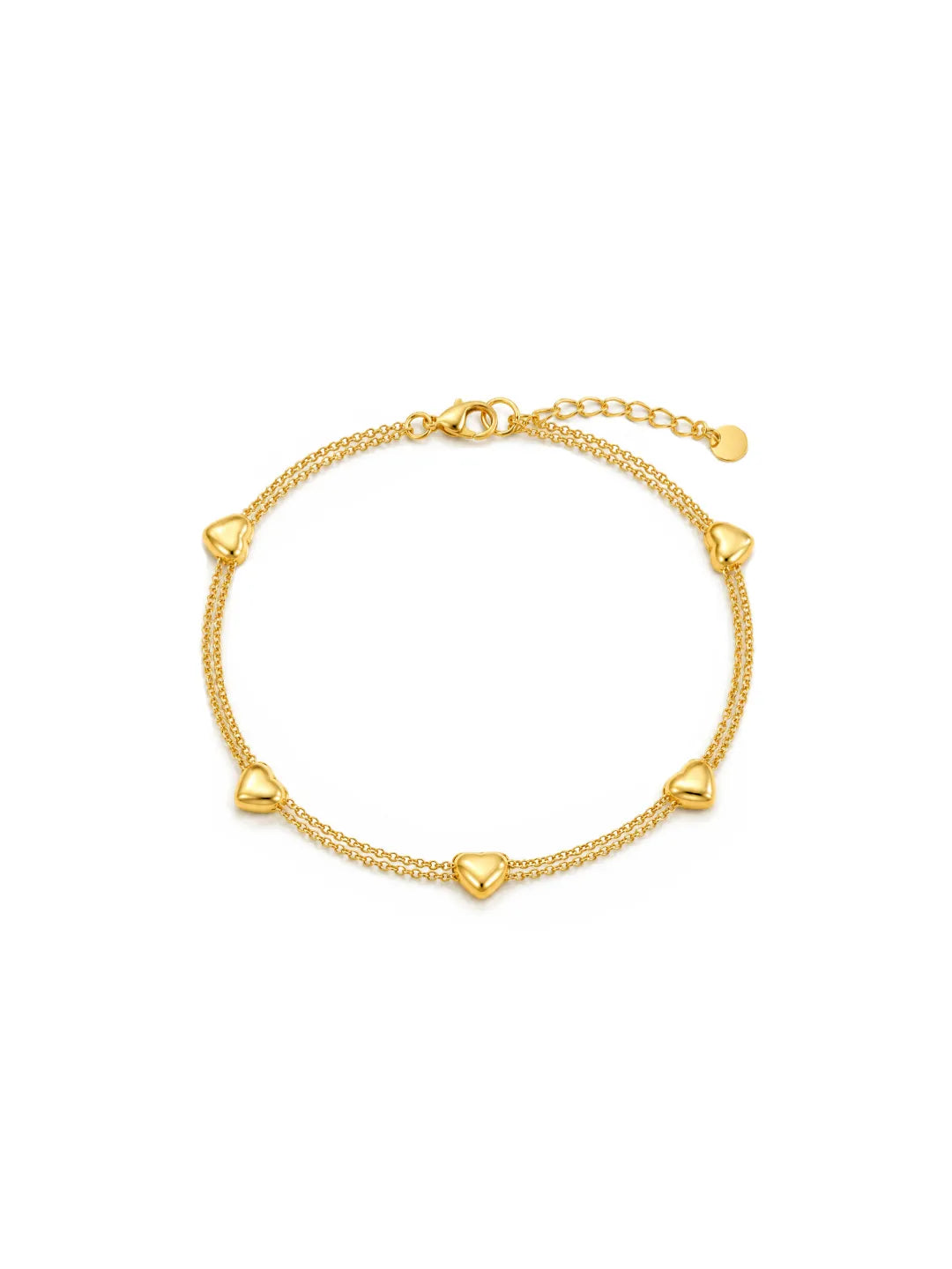 LAYERED HEART ANKLET
