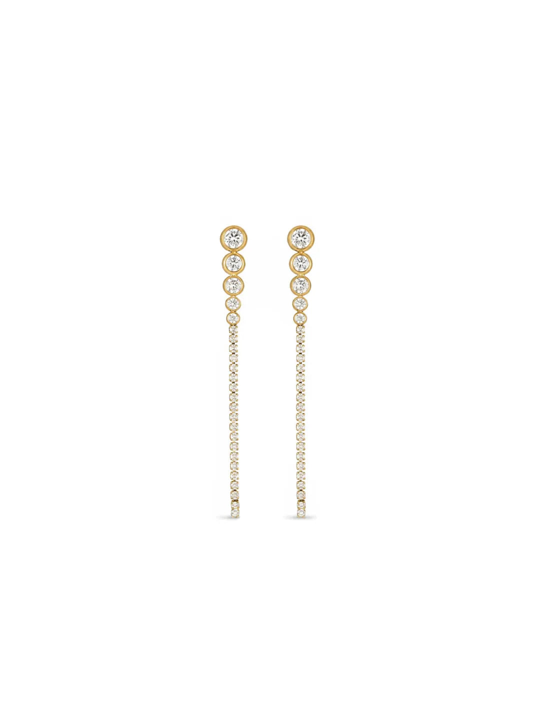 ZIRCON FRINGE EARRINGS