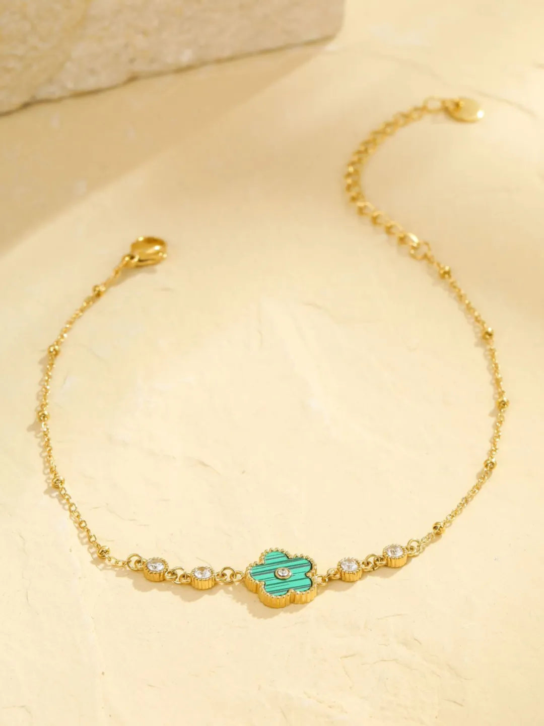 FLORAL ZIRCON ANKLET