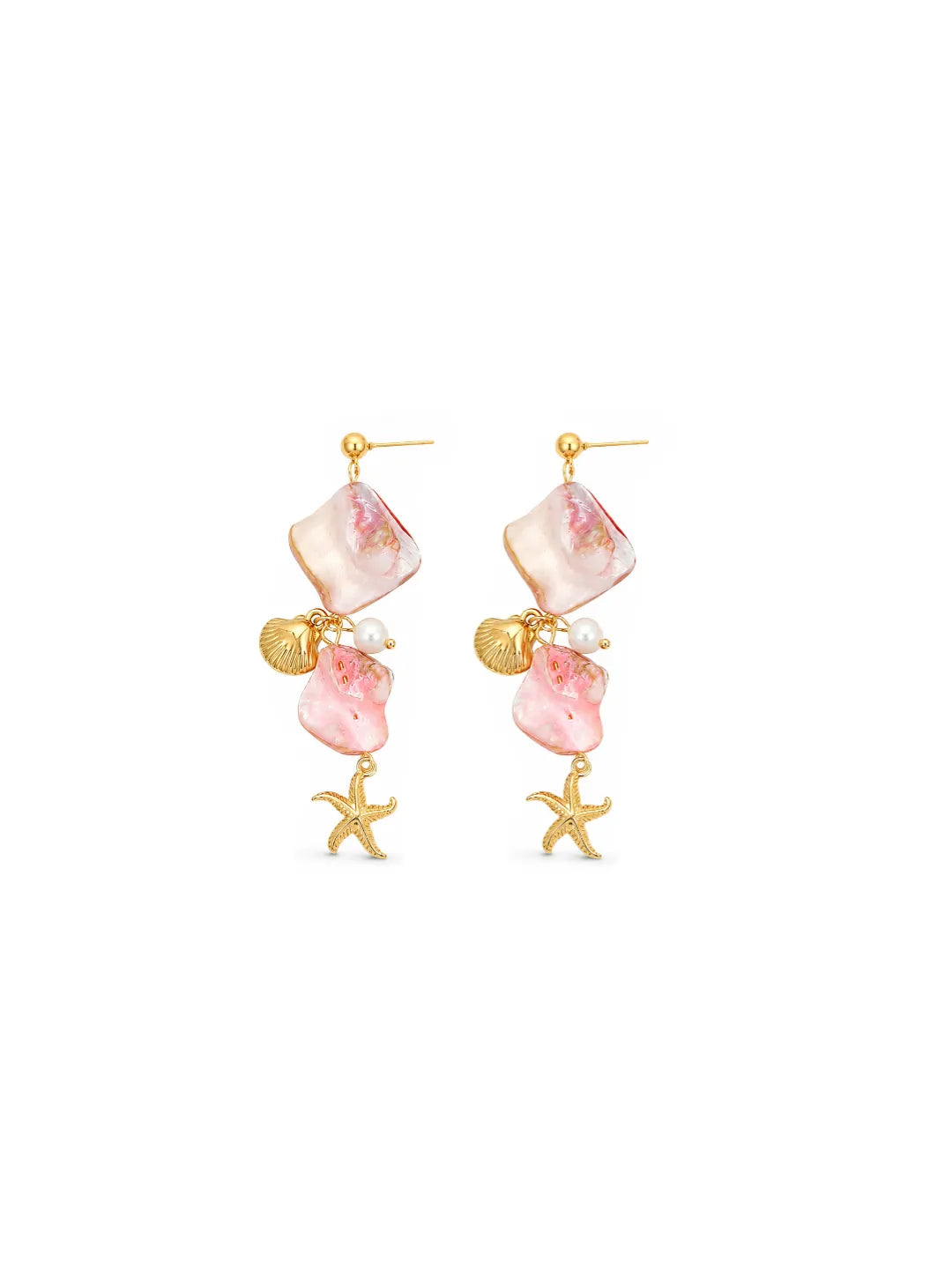 PINK SHELL EARRINGS