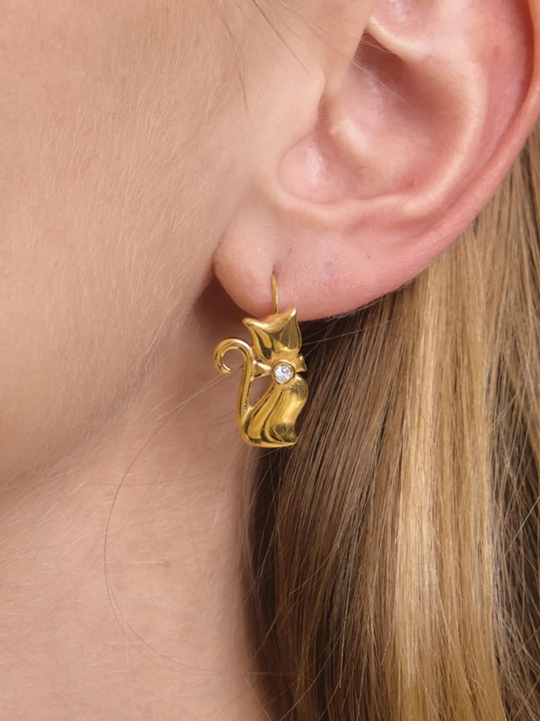 CAT STUD EARRINGS