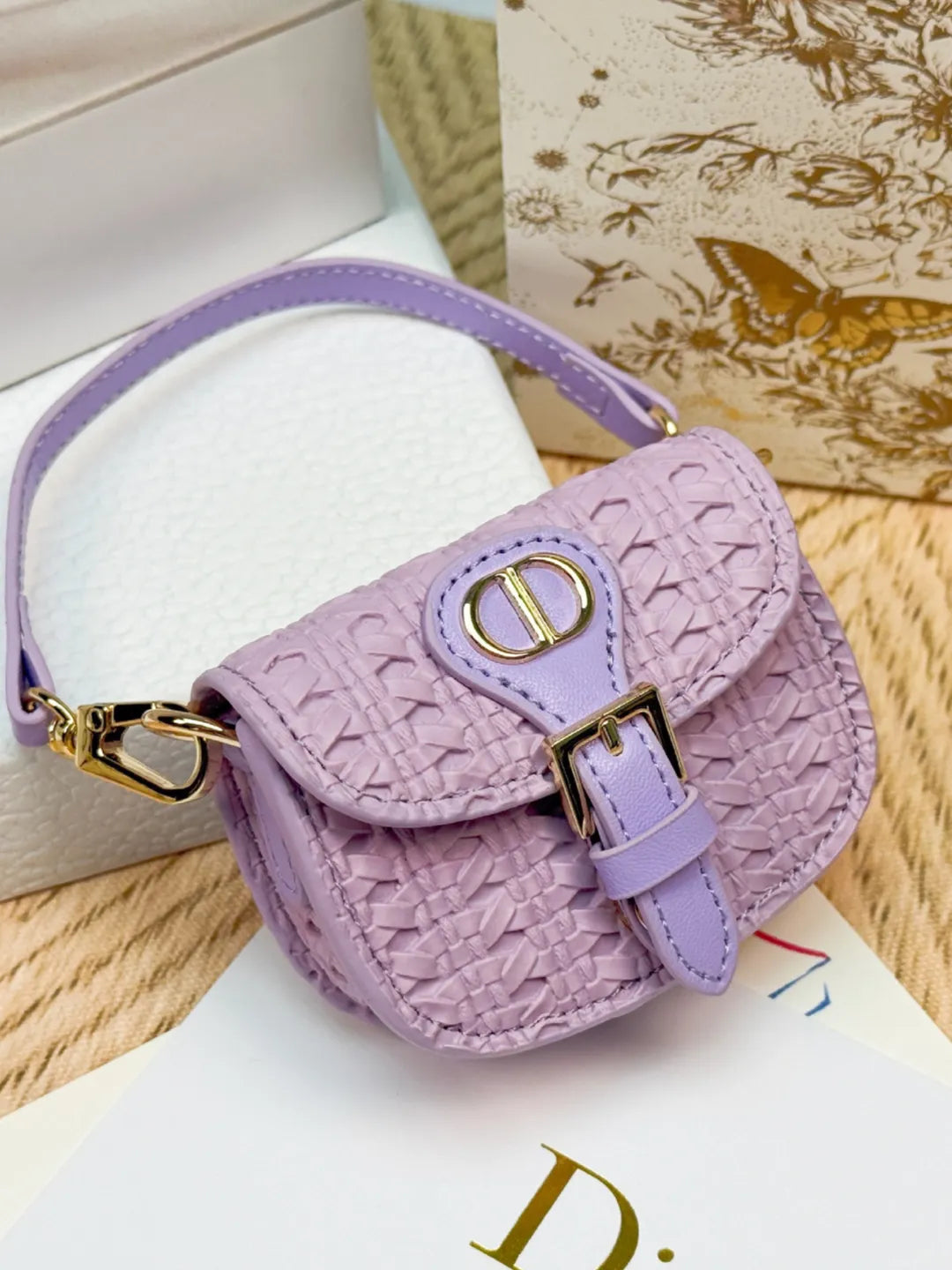 IVORY BRAIDED MINI BAG