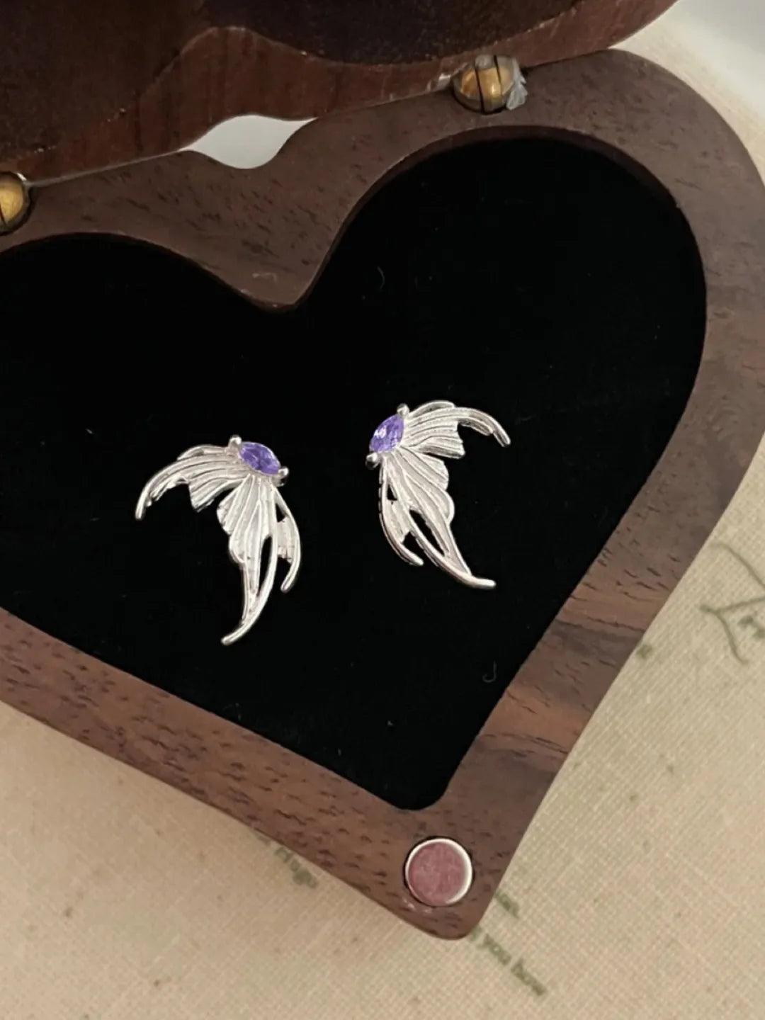 BUTTERFLY CZ SILVER STUDS