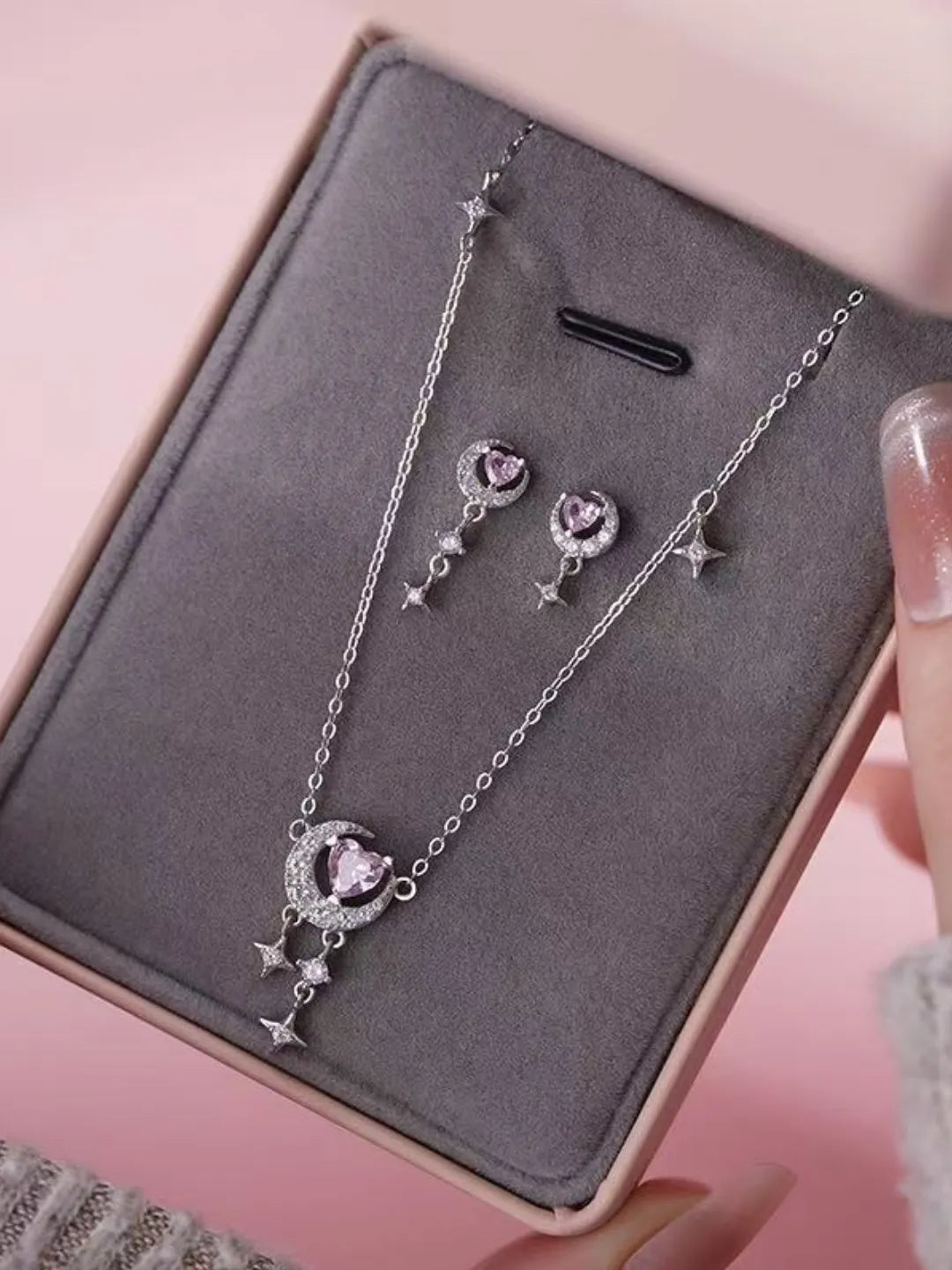 MOON HEART SILVER JEWELRY