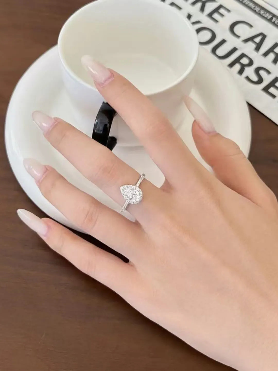 TEARDROP SOLITAIRE CZ JEWELRY