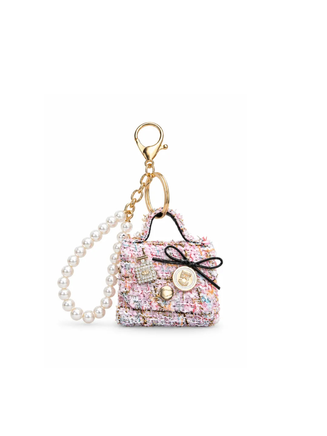 RIBBON WEAVE BAG CHARM