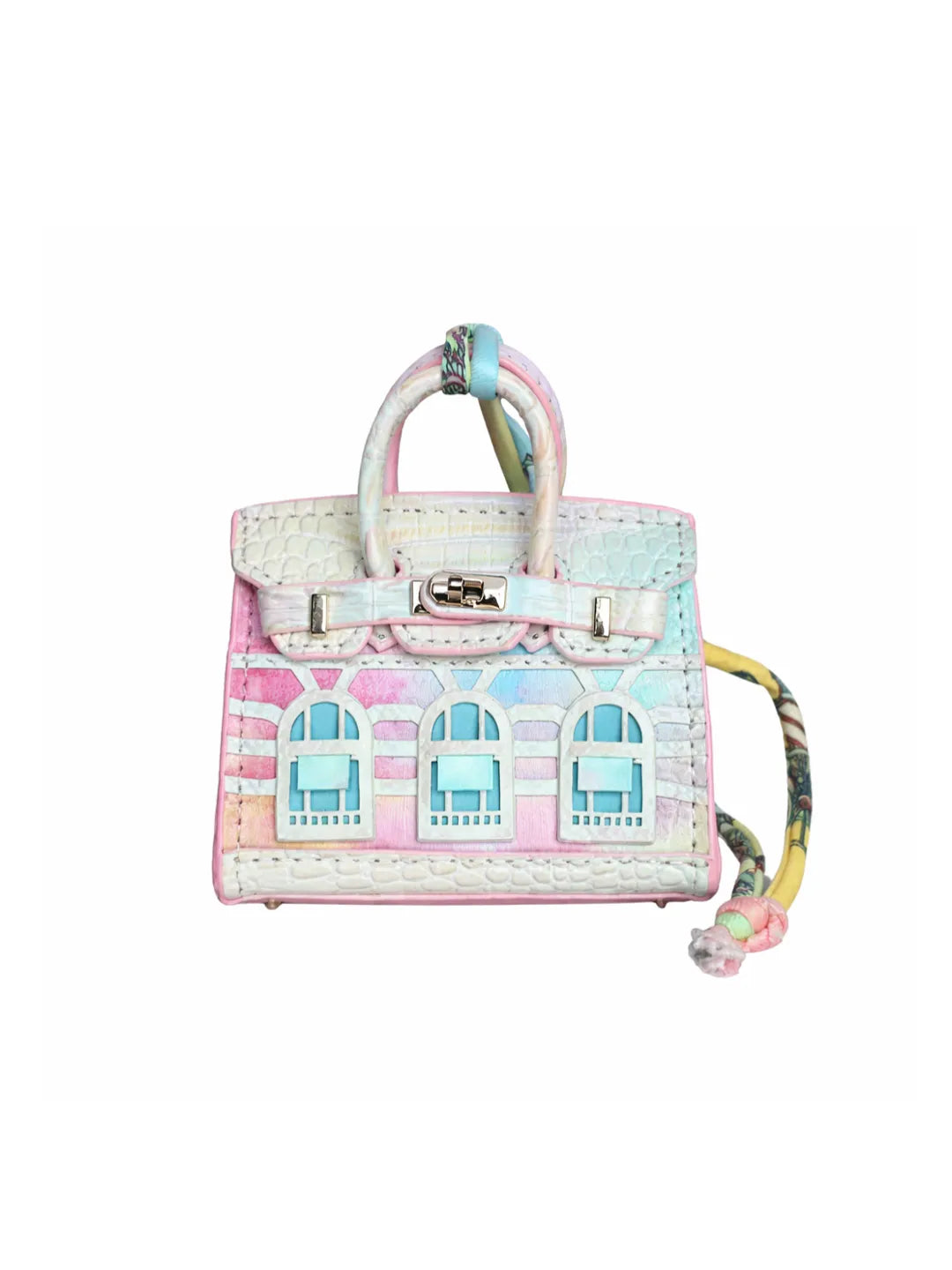LEATHER CROC MINI BAG