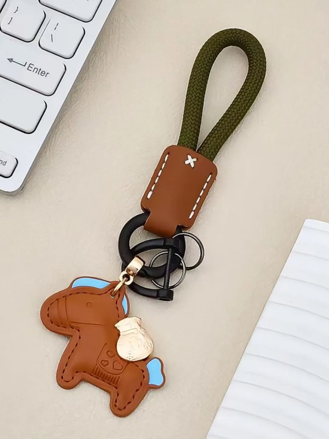 HORSE WOVEN KEYCHAIN