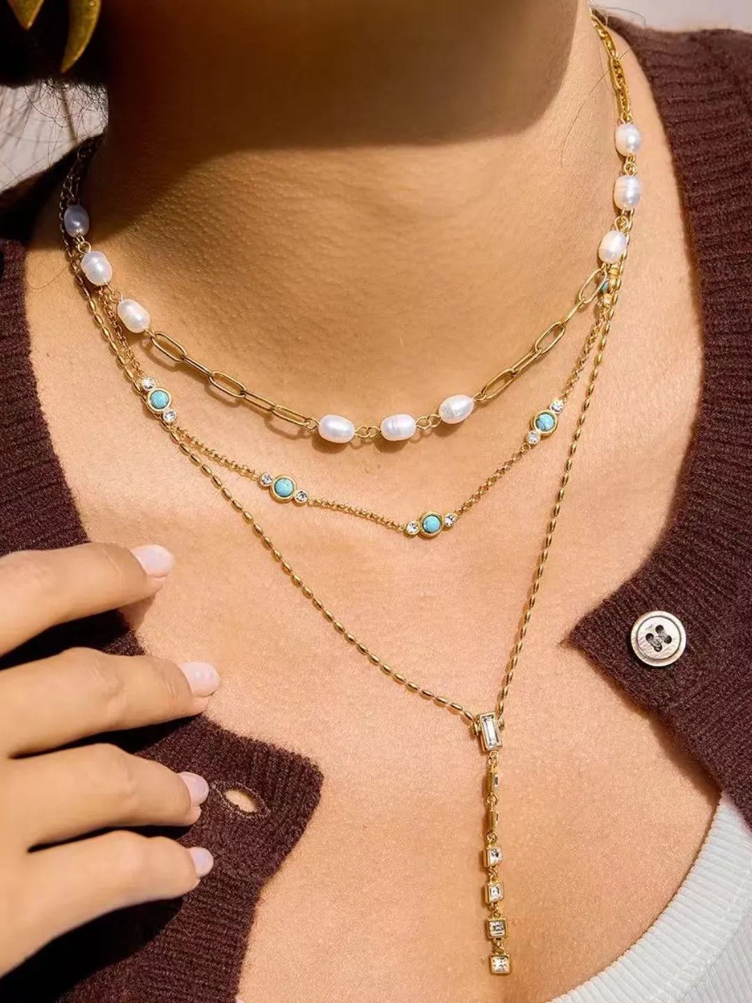 GLIMMER TASSEL CZ NECKLACE