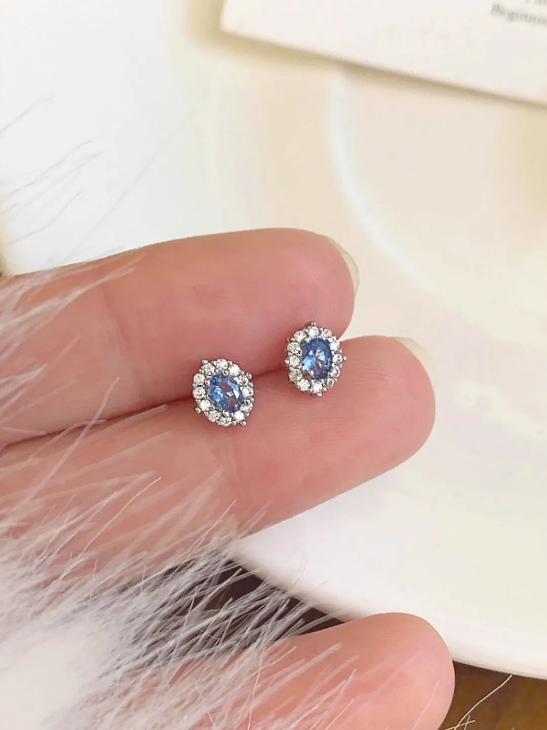 BLUE SPARKLE STUDS