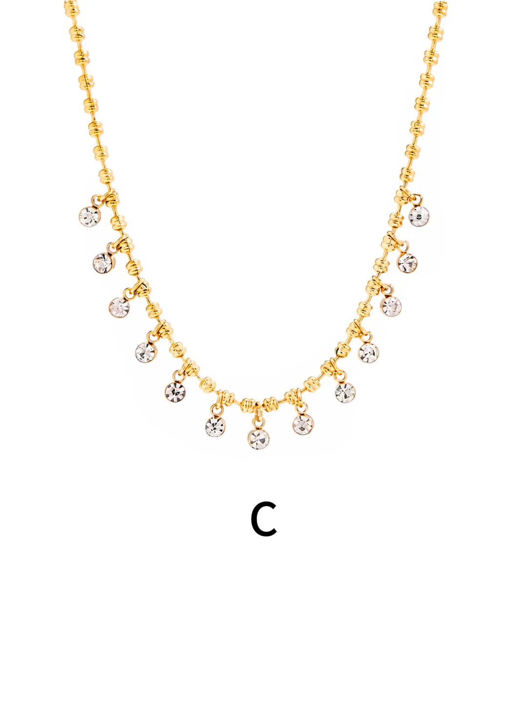 CZ TASSEL Y NECKLACE