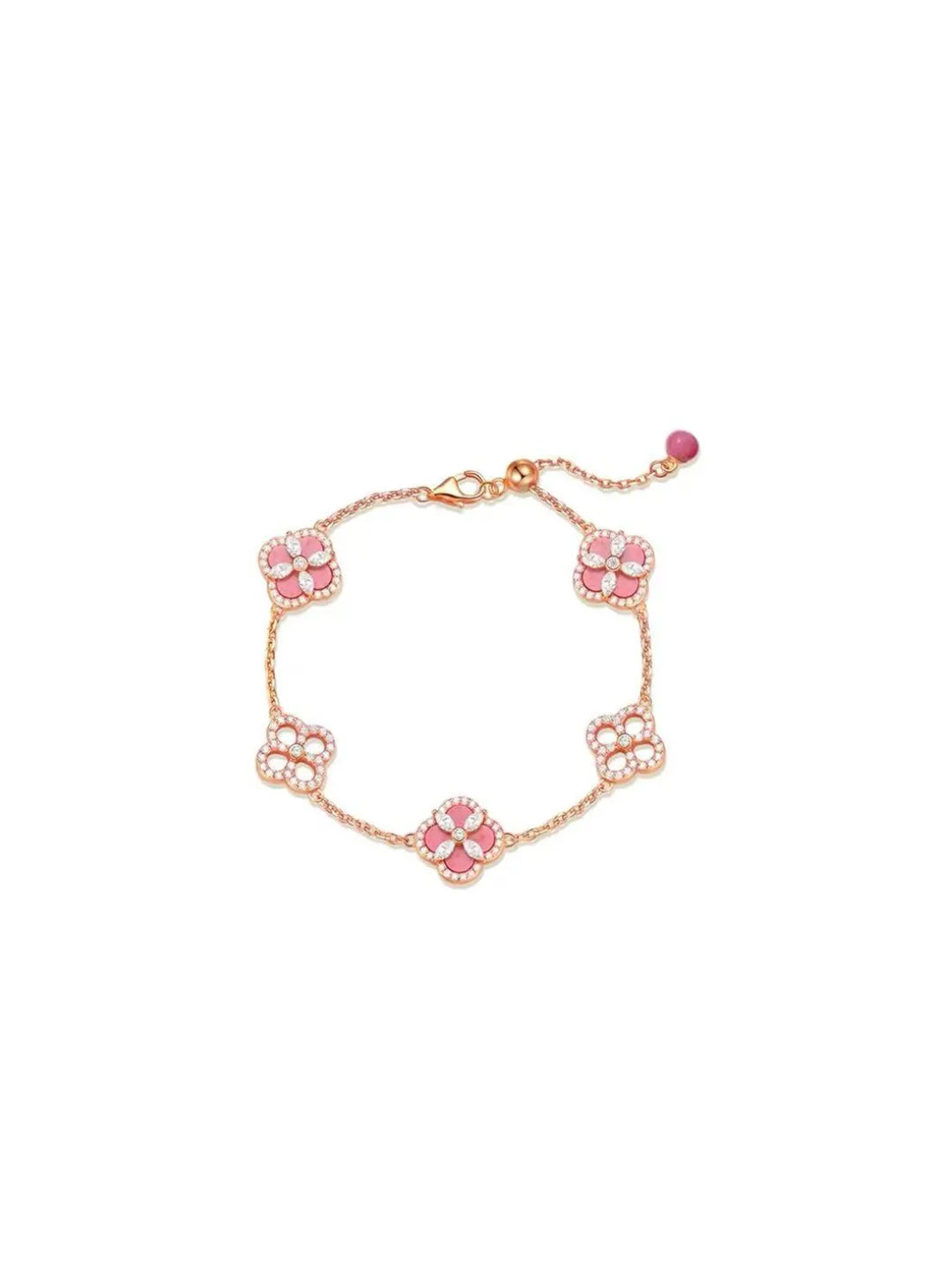 ROSE QUARTZ CLOVER JEWELRY