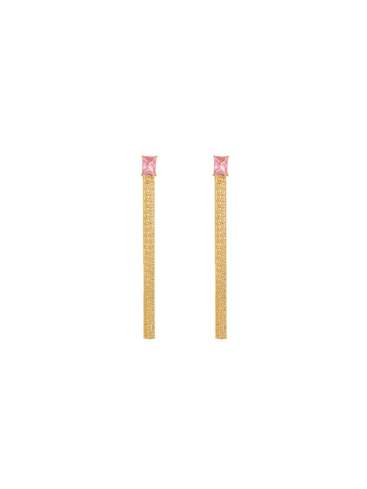 ZIRCON TASSEL EARRINGS