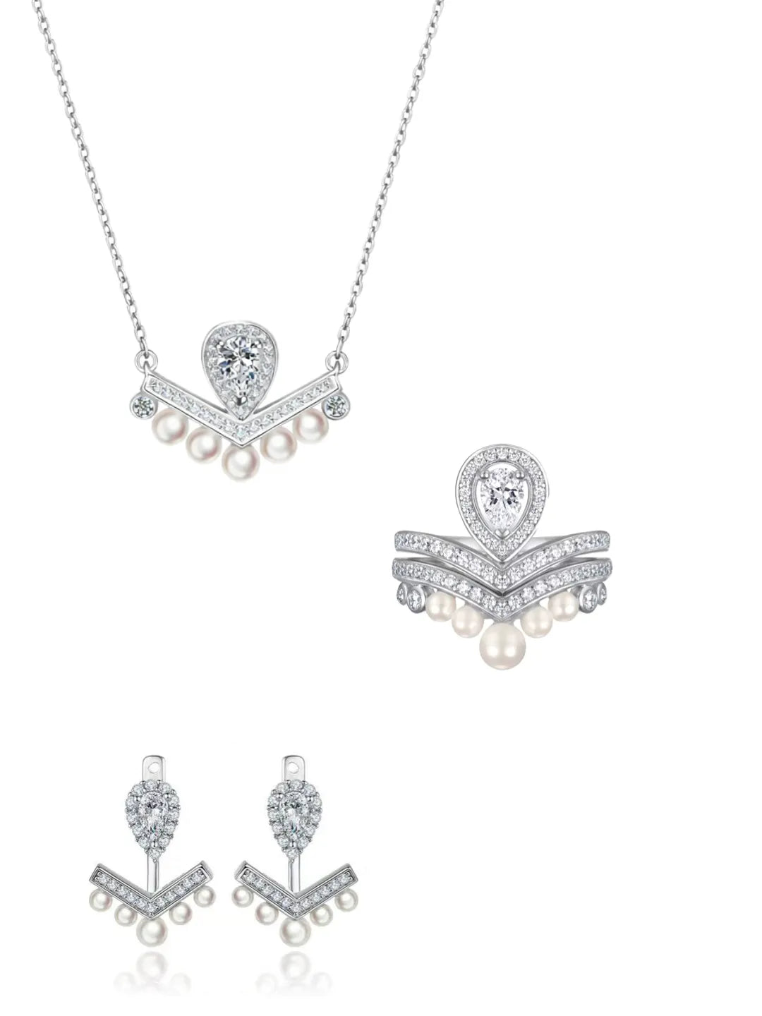 CROWN PEARL SILVER JEWELRY
