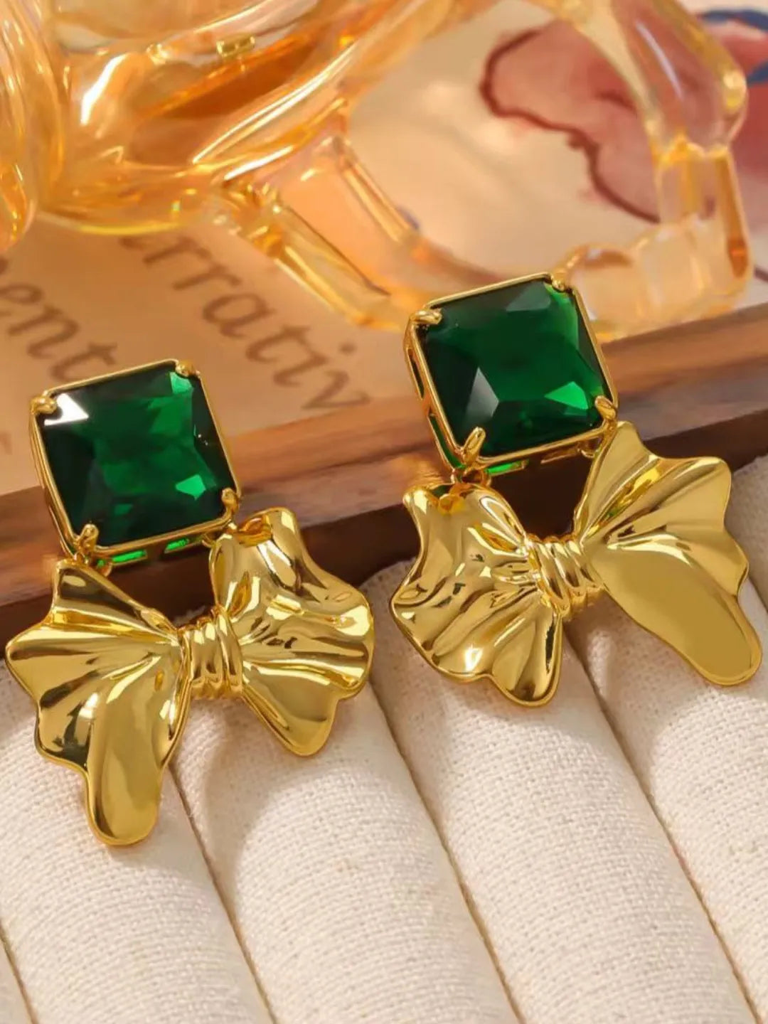 CUBIC RUBY EARRINGS