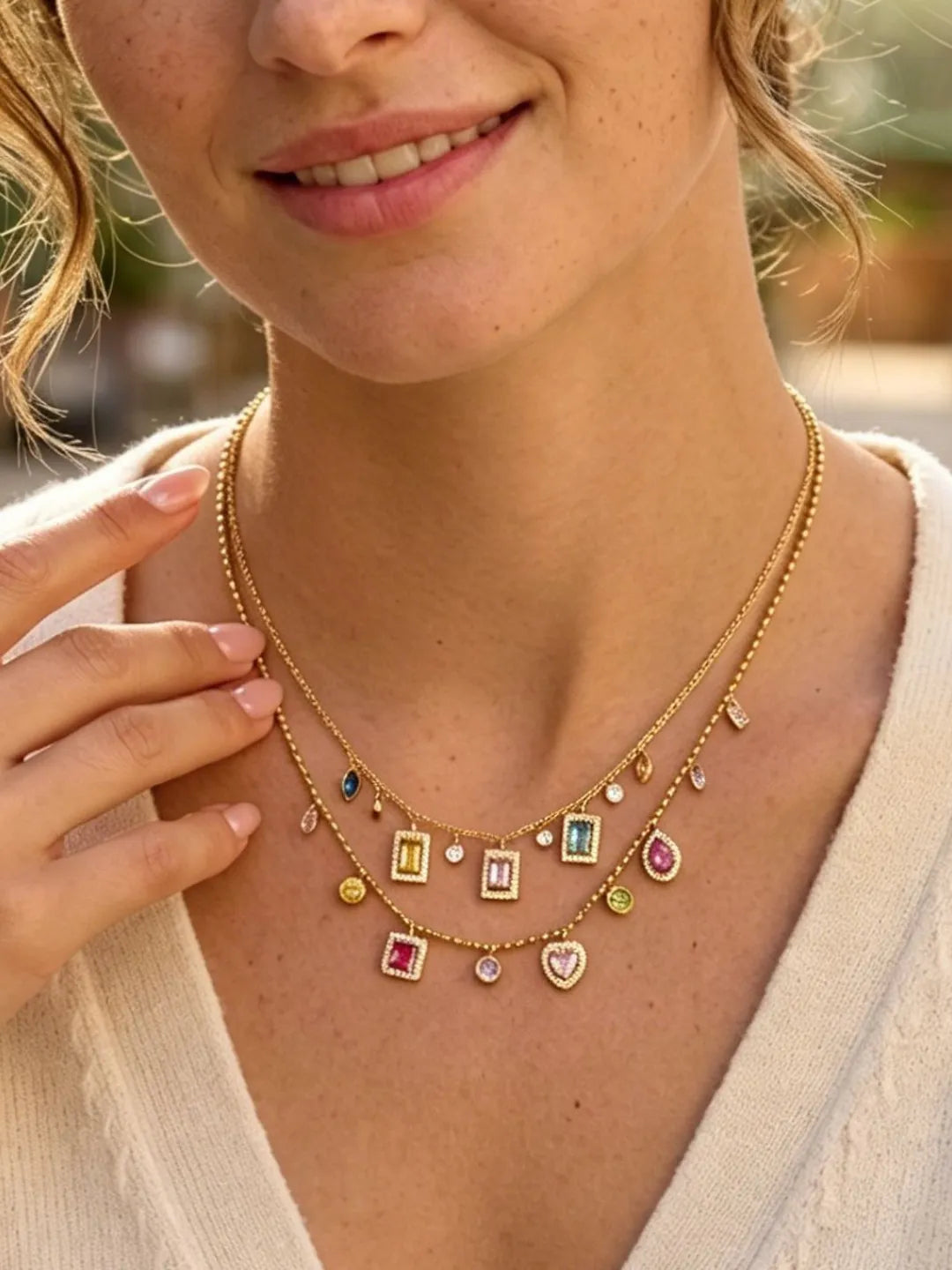 COLOR ZIRCON PENDANT