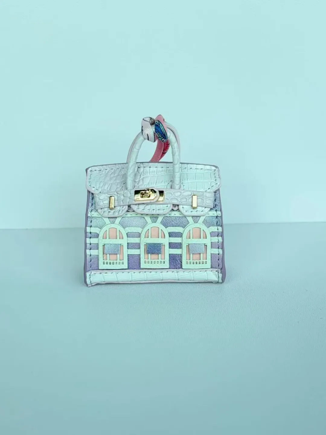 LEATHER CROC MINI BAG