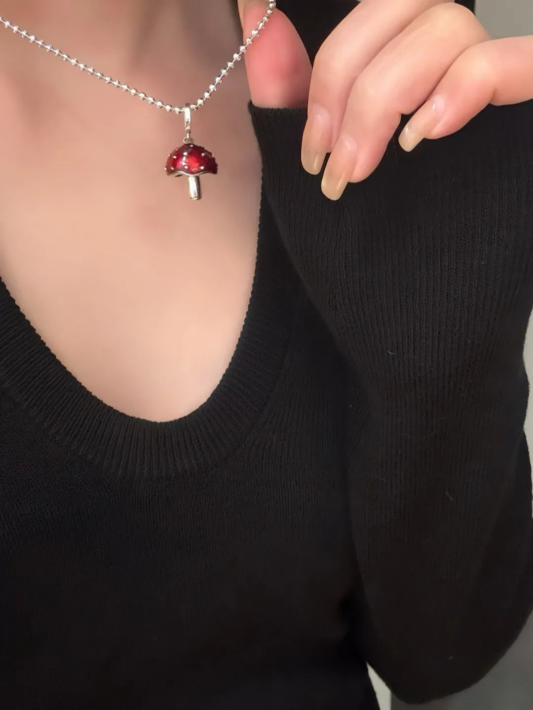 RED MUSHROOM PENDANT