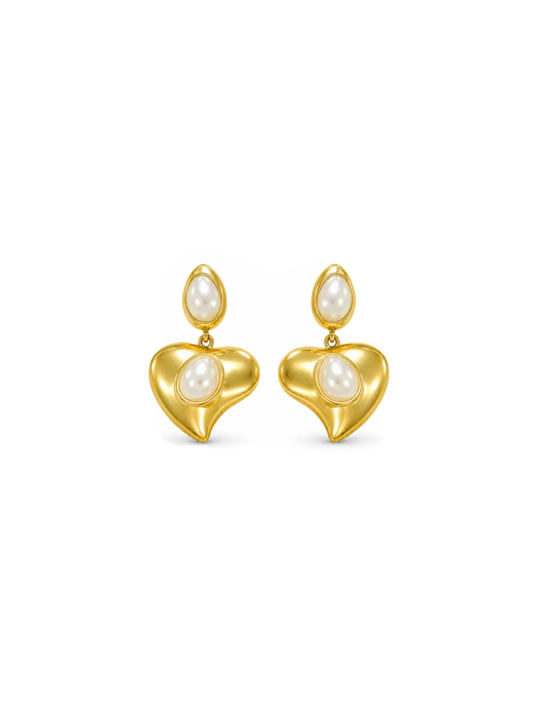 HEART PEARL EARRINGS