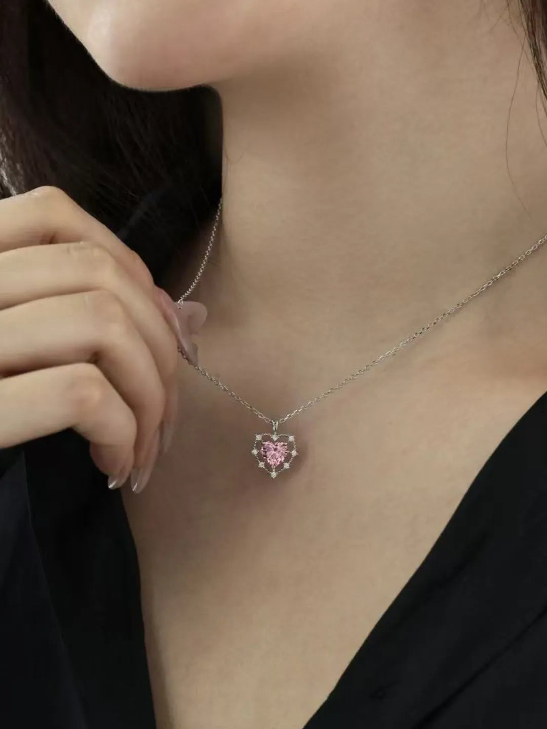 OPEN HEART CZ JEWELRY