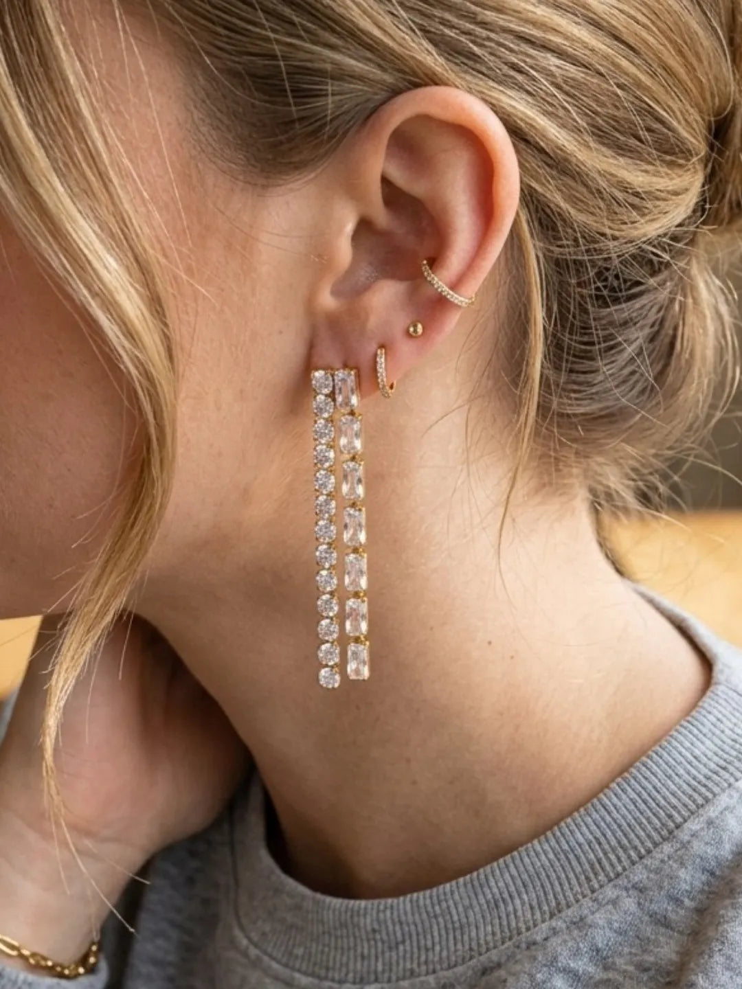 CZ STATEMENT EARRINGS