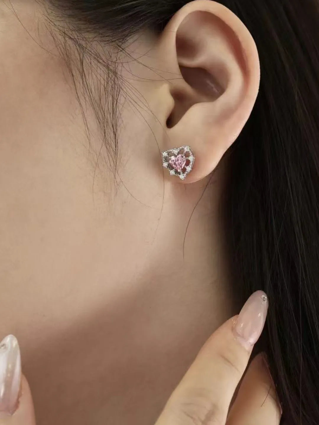 OPEN HEART CZ JEWELRY