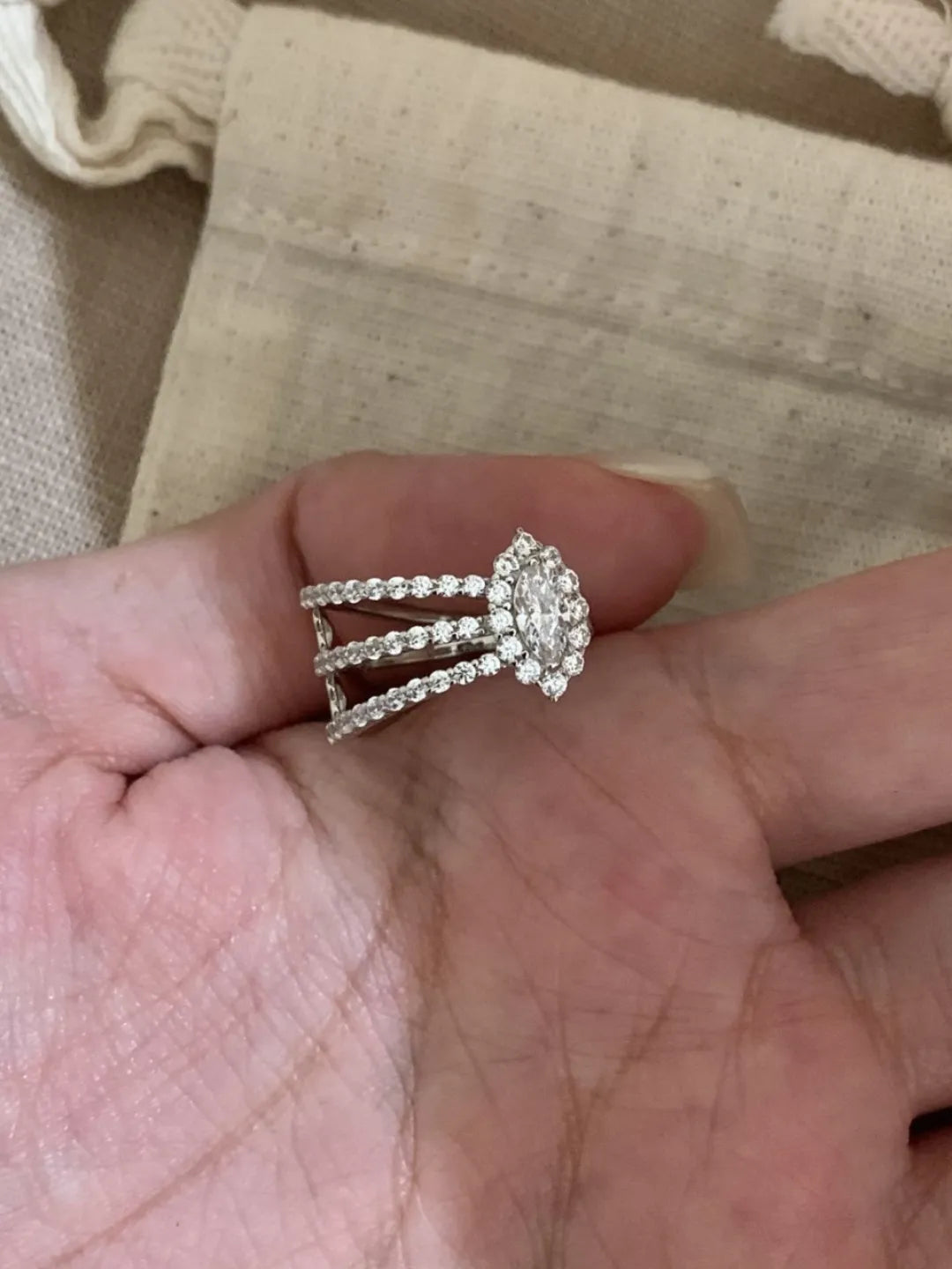 TRIPLE MARQUISE RING
