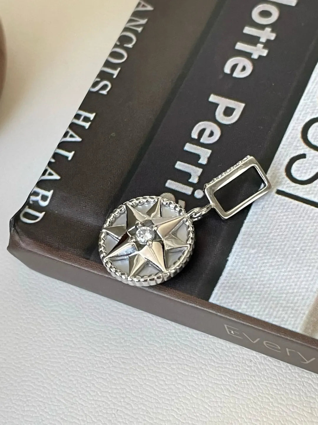 CZ COMPASS STAR PENDANT