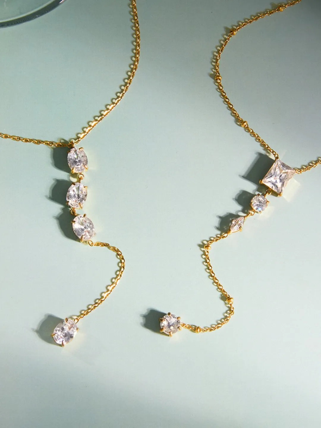 CZ TASSEL Y NECKLACE