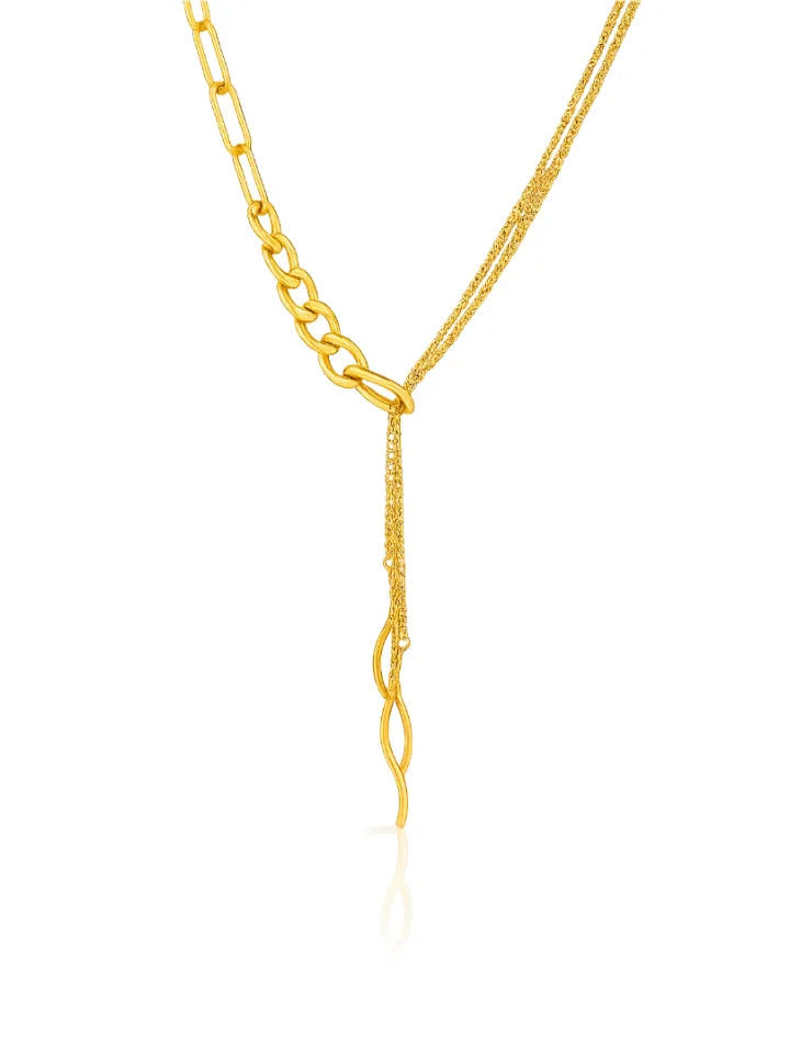 CASCADING Y-FRINGE NECKLACE