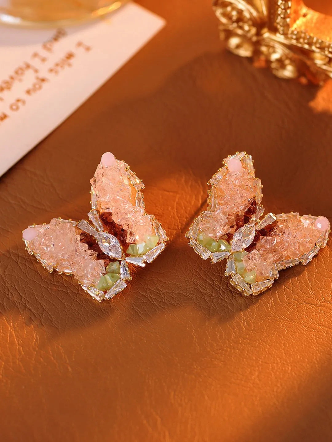 CRYSTAL BUTTERFLY EARRINGS