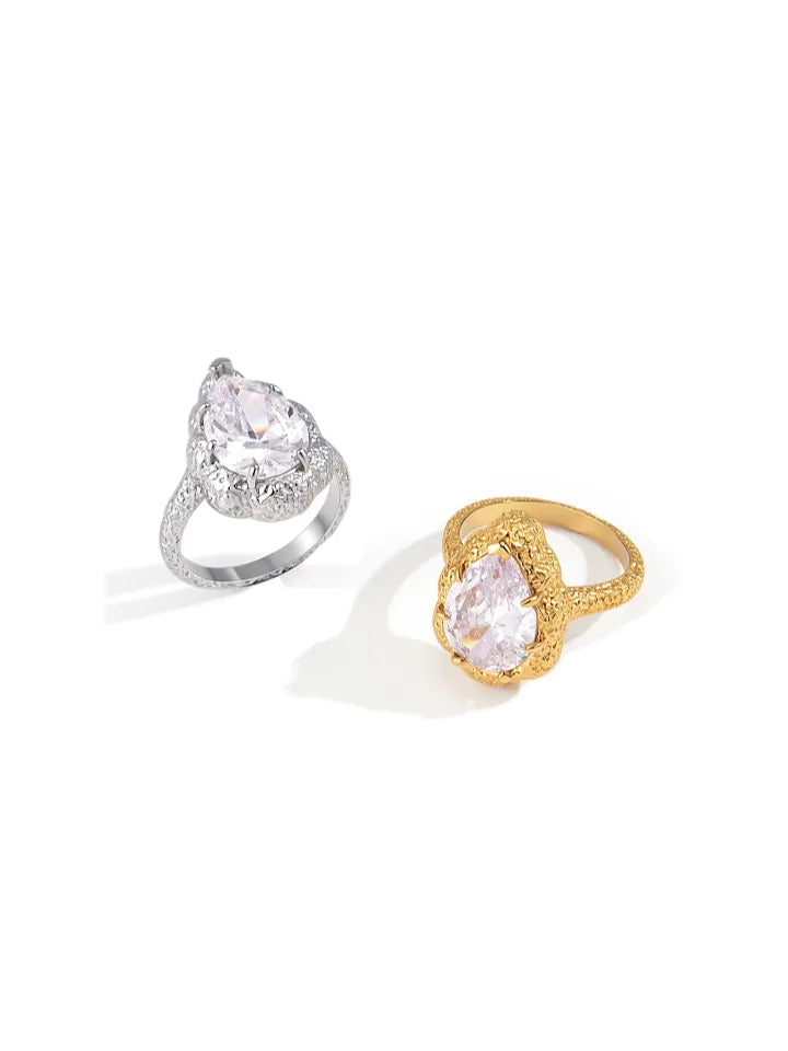 GLITTER ZIRCON RING