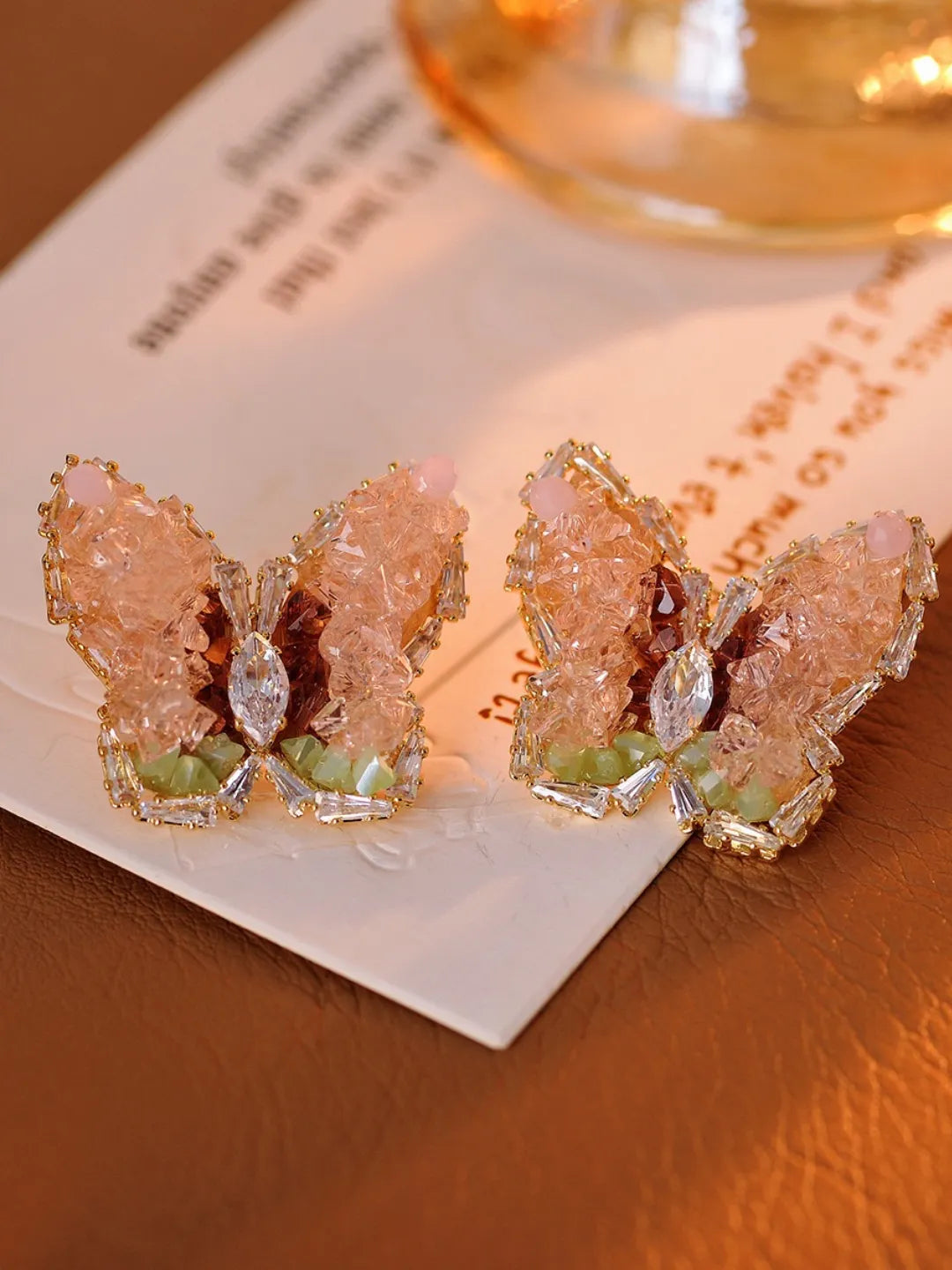 CRYSTAL BUTTERFLY EARRINGS