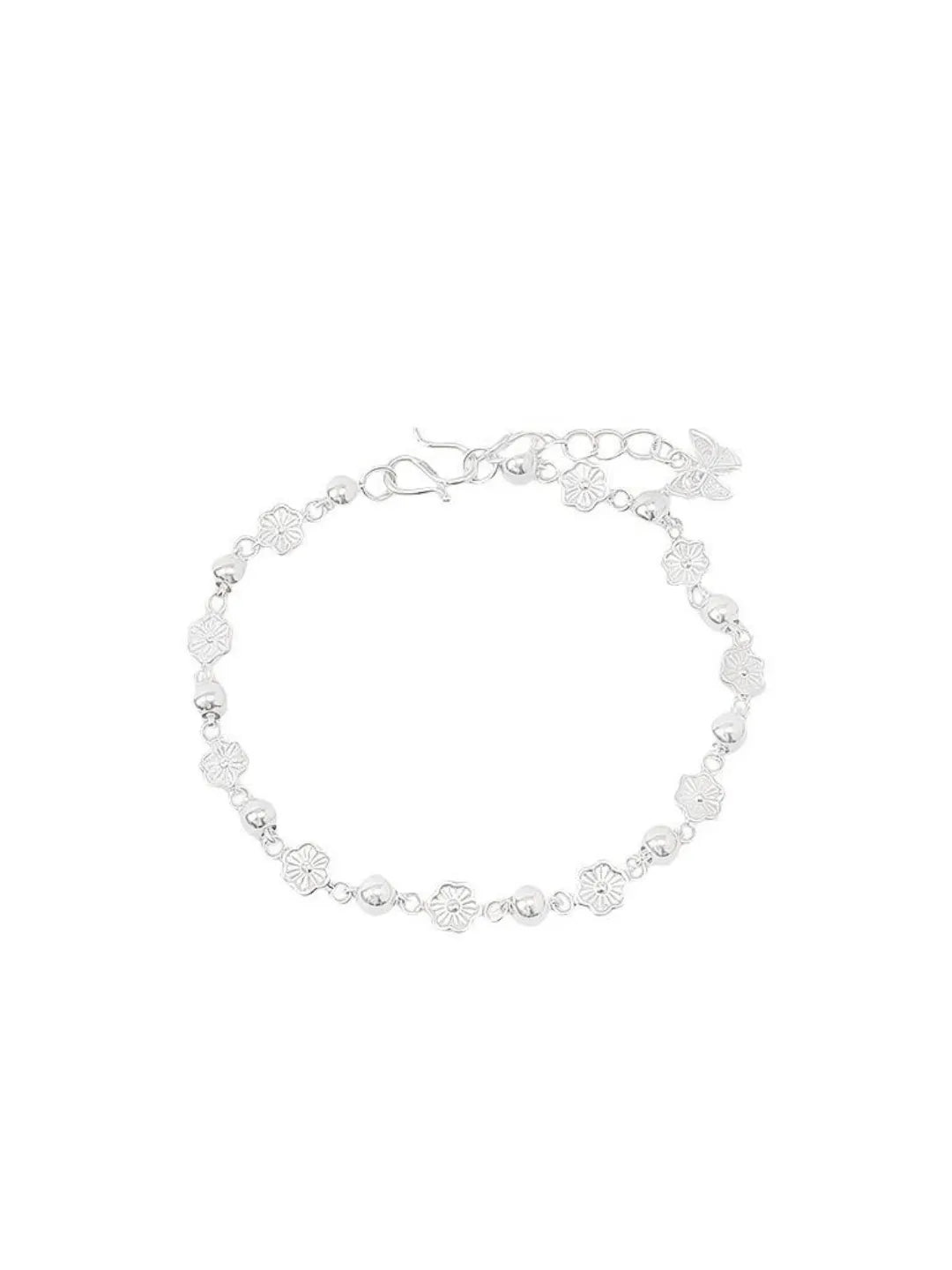 PEACH BLOOM SILVER BRACELET