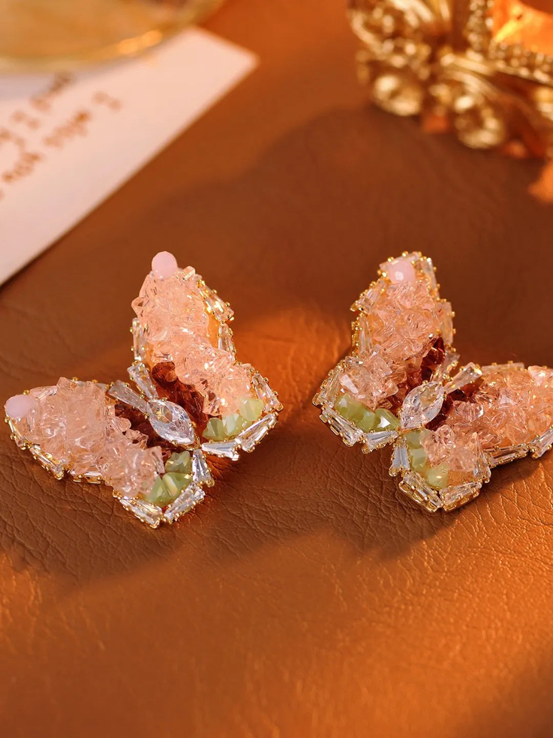 CRYSTAL BUTTERFLY EARRINGS
