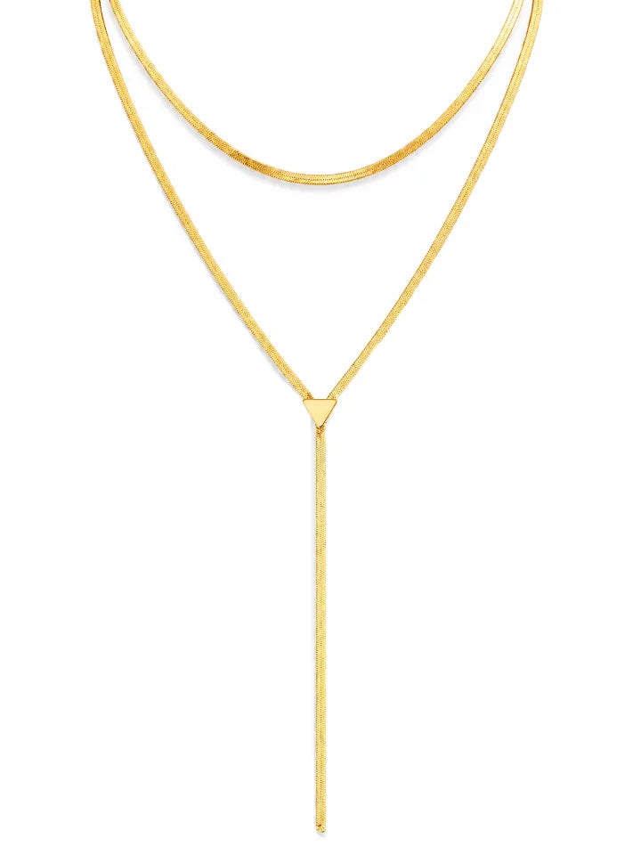 DOUBLE-LAYER Y-CHAIN NECKLACE
