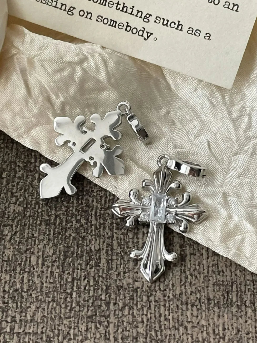 IRIS CROSS PENDANT