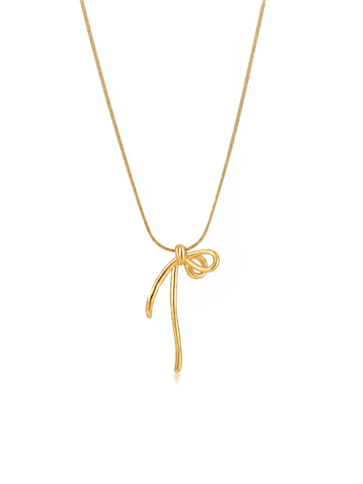 MINIMALIST BOW NECKLACE