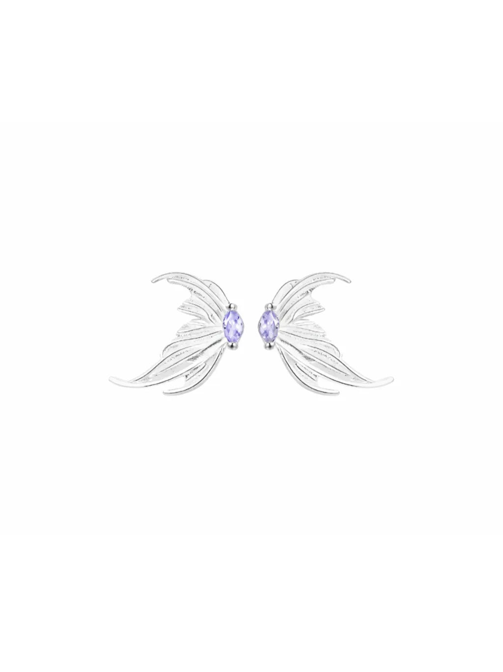 BUTTERFLY CZ SILVER STUDS