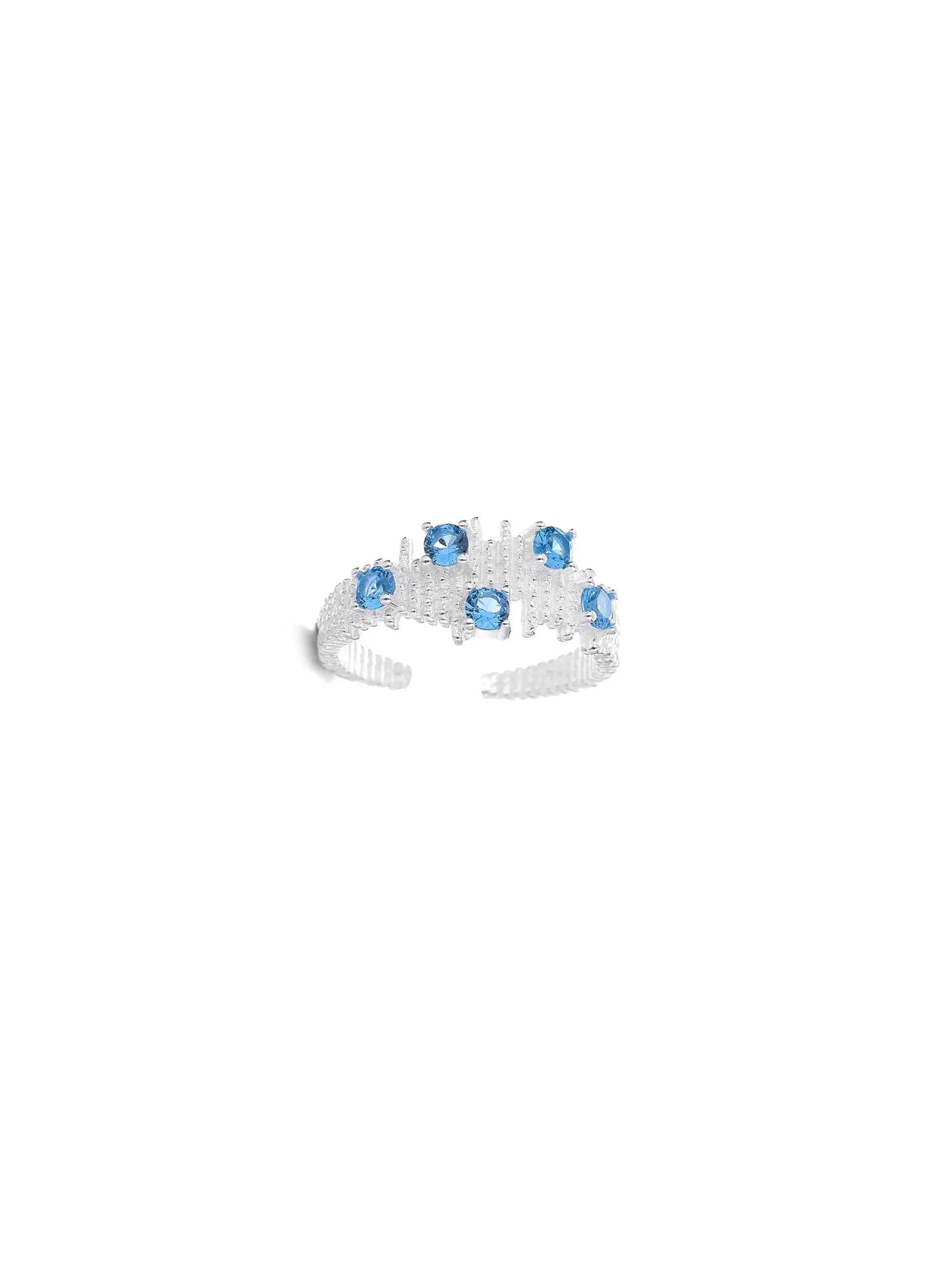 CRINKLE ZIRCONIA RING