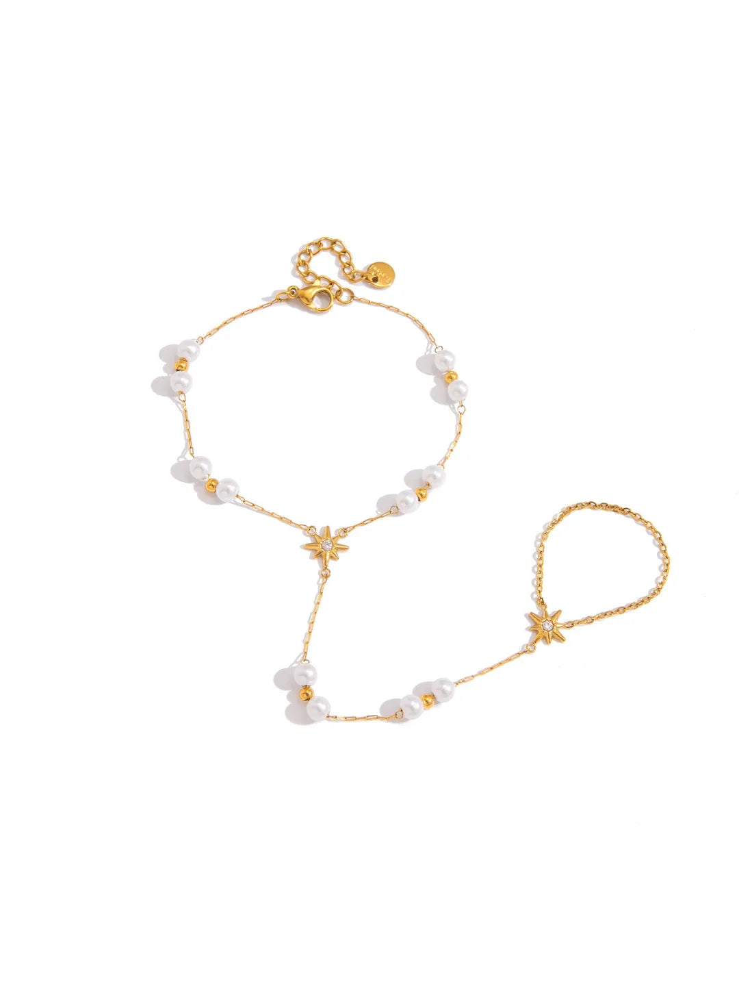 PEARL CZ HAND CHAIN