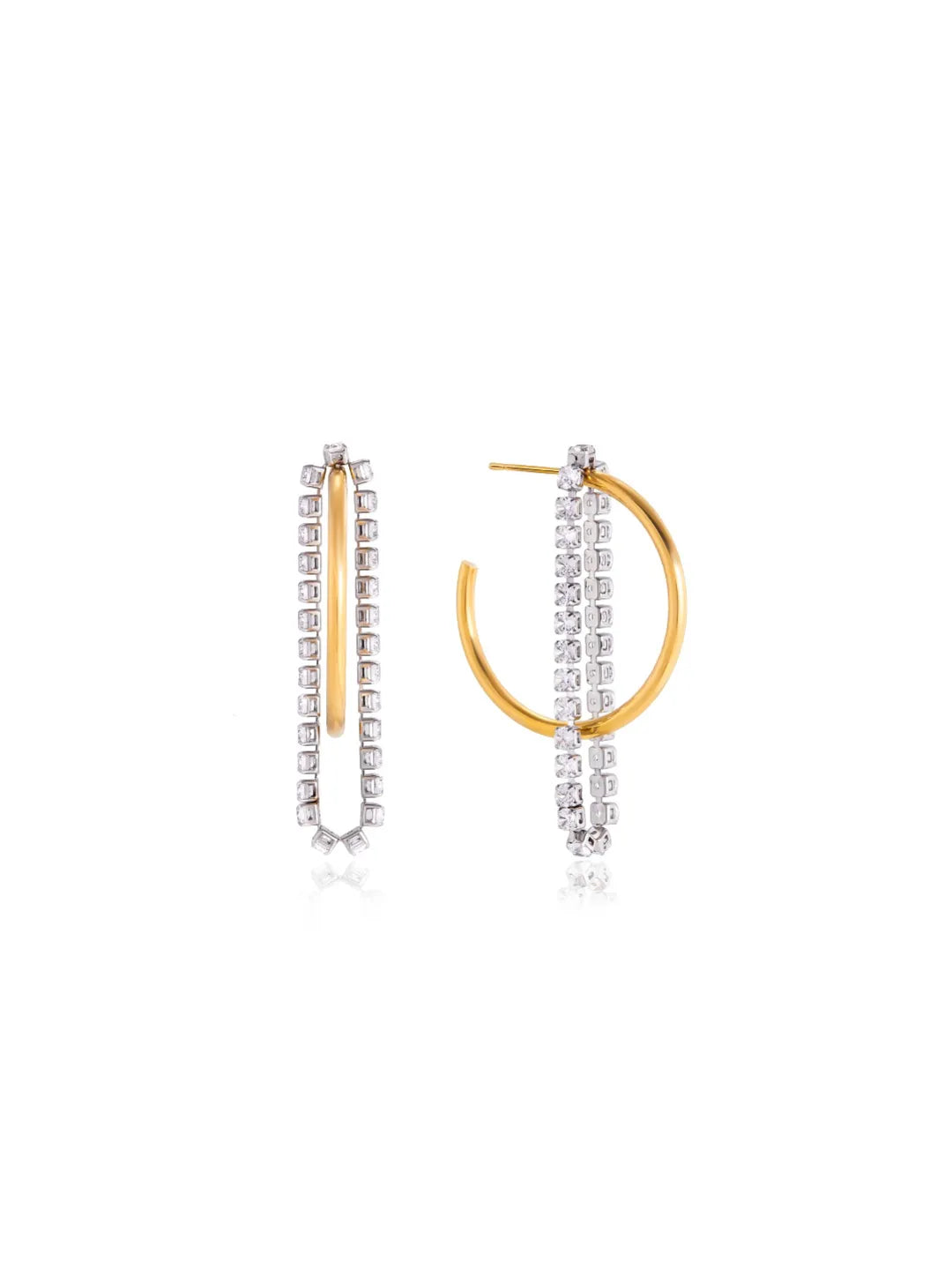 ZIRCON TASSEL C HOOPS
