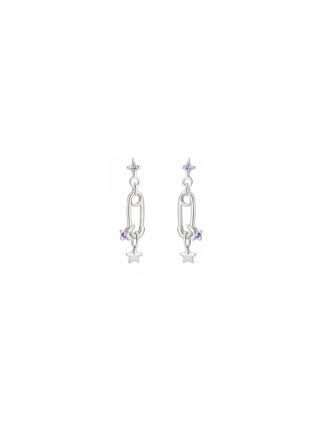 PURPLE PAPERCLIP STUDS