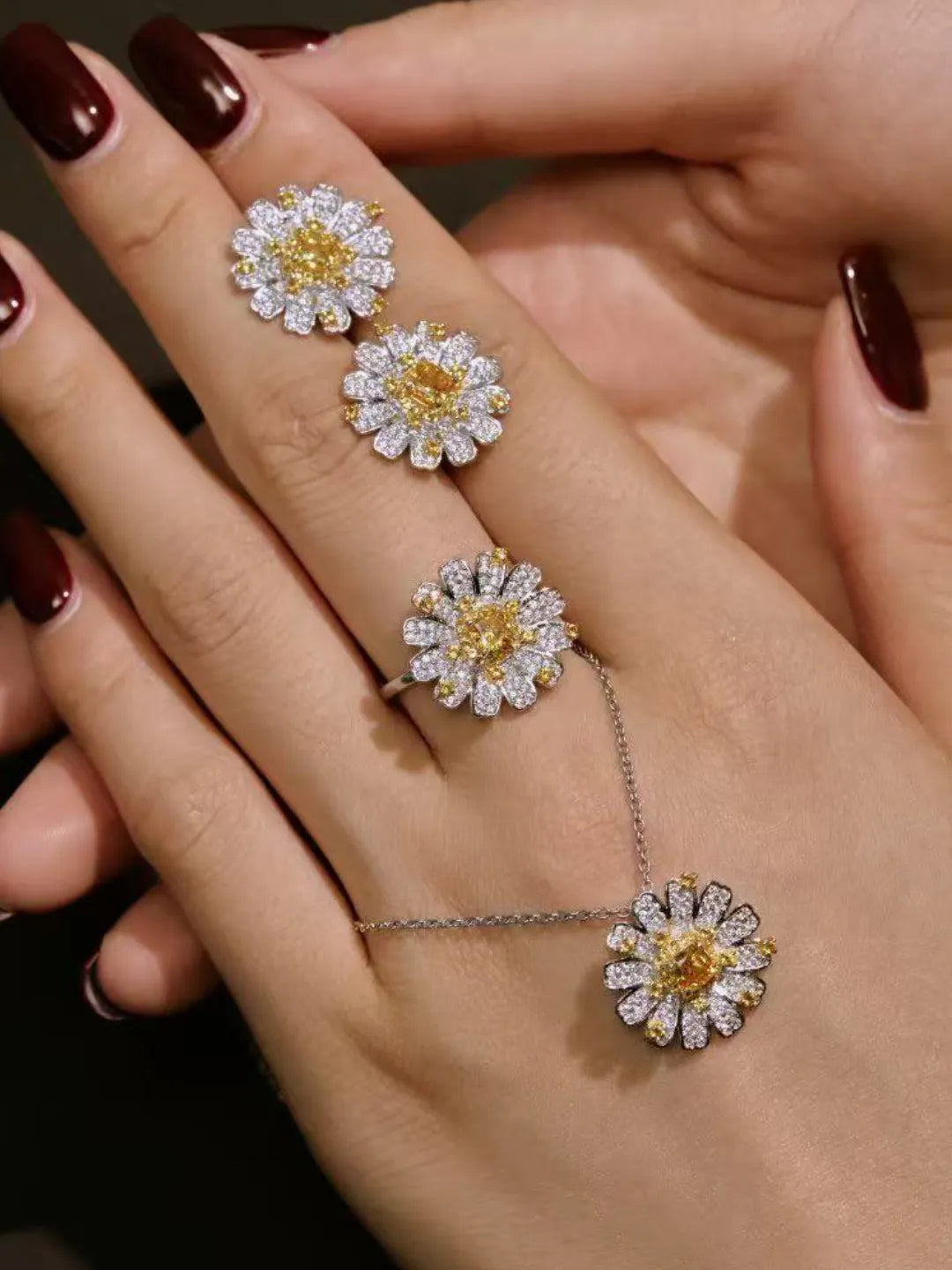 SUNFLOWER PAVÉ CZ JEWELRY